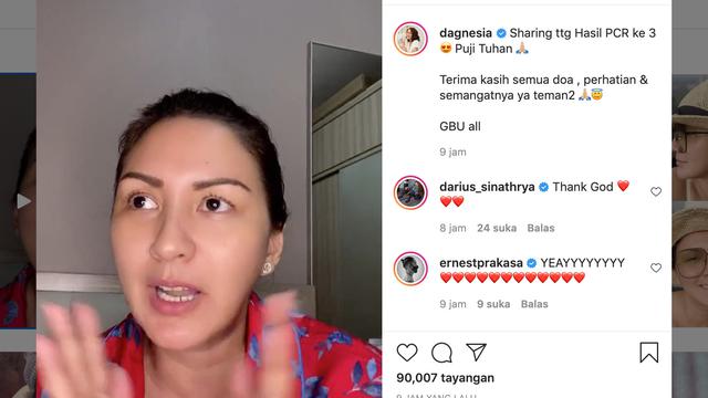 Unggahan Donna Agnesia. (Foto: Instagram @dagnesia)
