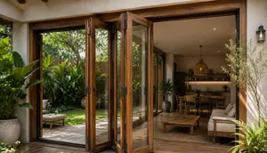 7 Inspirasi Pintu Lipat untuk Halaman Belakang, Ciptakan Bukaan Lebar dan Menyatu dengan Taman