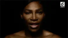 Guna mendukung informasi mengenai kanker payudara, Serena Williams ikut berkampanye dengan bertelanjang dada.