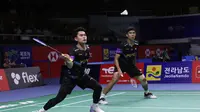 Ganda putra Indonesia Leo Rolly Carnando/Bagas Maulana lolos ke semifinal Korea Open 2024 usai mengalahkan pasangan tuan rumah Choi Soi Gyu/Heo Kwang Hee dengan skor identik 21-17 dan 21-17, Jumat (30/8). (foto: PP PBSI)