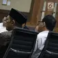 Menteri Agama, Lukman Hakim Syaifuddin jelang memberi keterangan sebagai saksi di Pengadilan Tipikor, Jakarta, Rabu (26/6/2019). Menag Lukman Hakim memberi keterangan sebagai saksi pada sidang lanjutan suap seleksi pengisian jabatan di Kementerian Agama. (Liputan6.com/Helmi Fithriansyah)