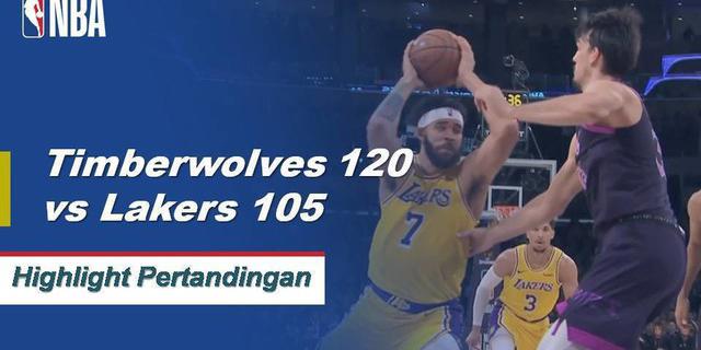 Cuplikan Hasil Pertandingan NBA : Timberwolves 120 vs Lakers 105