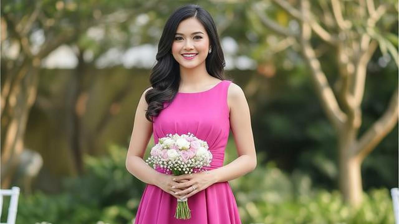 7 Inspirasi Model Baju Bridesmaid Warna Pink Fanta, Tampil Cerah dan Modern