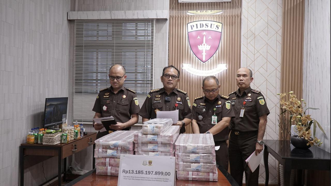 Kejati Sumut Terima Pengembalian Kerugian Negara Rp13,18 Miliar Kasus Proyek Danau Toba