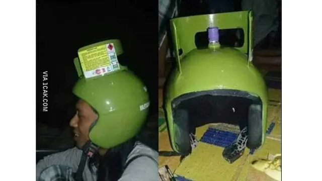 6 Kelakuan Bapak-Bapak Bawa Tabung Gas Pakai Motor Ini Bikin Heran