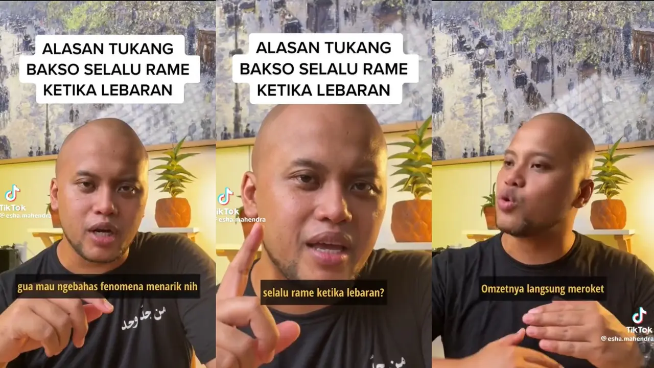 Viral Penyebab Tukang Bakso Selalu Ramai Ketika Lebaran Idul Fitri