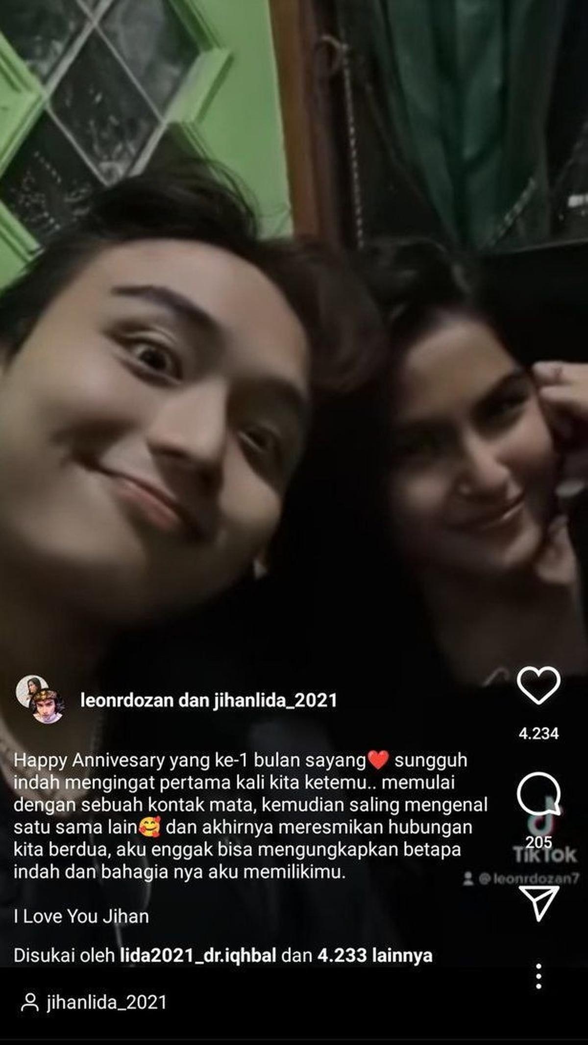 Jihan Mantan Kekasih Leon Dozan<br>