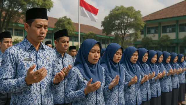 Ilustrasi guru di Indonesia (Foto: ChatGPT)