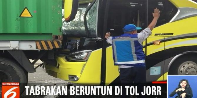 Kecelakaan Bus Pariwisata di Tol Jorr, Sopir Terjepit Kemudi