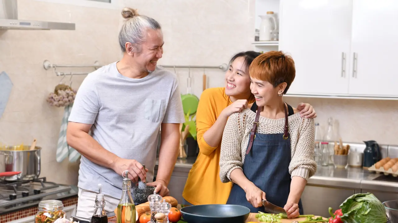 bersama mama papa tercinta