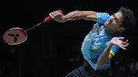 Penampilan tunggal putra Indonesia, Chico Aura Dwi Wardoyo, pada final Malaysia Masters 2022 di Axiata Arena, Kuala Lumpur, Minggu (10/7/2022). (PBSI)