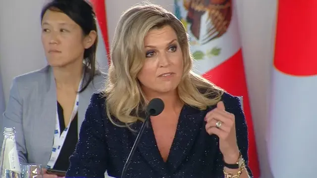 Ratu Belanda Maxima dalam KTT G20 di Roma, Italia (Tangkapan layar YouTube G20 Italy)