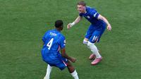 Cole Palmer menjadi bintang kemenangan Chelsea dengan memborong dua gol (menit ke-22 dan 30) untuk The Blues. (TIMOTHY A. CLARY/AFP)