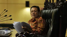 Ketua DPD RI Irman Gusman menjadi pembicara, Jakarta, (24/2). UU Tapera tidak menempatkan pemerintah sebagai pihak yang bertanggung jawab mengelola dana perumahan dan  semangat filosofinya bertolak belakang dengan UU PKP. (Liputan6.com/JohanTallo)