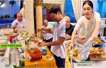 6 Potret Momen Bukber Keluarga Angbeen Rishi dan Adly Fairuz, Menu Sederhana tapi Bikin Ngiler