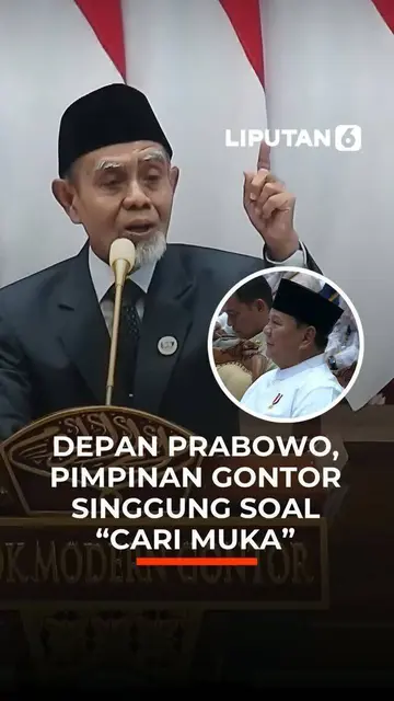 Depan Prabowo, Pimpinan Gontor Singgung soal 'Cari Muka'