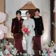Elegan dalam Kebaya Beskap Velvet, Hasyakyla Utami Setia Dampingi Adhisty Zara di Hari Bahagia. [@mrssaladin].