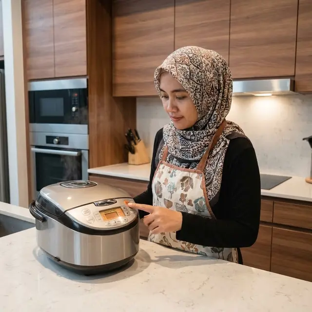 Mematikan mode keep warm rice cooker