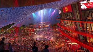 Desain calon stadion baru Manchester United. (Bola.com/X Manchester United)