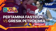Berita video highlights pertandingan PLN Mobile Proliga 2023 sektor putri antara Jakarta Pertamina Fastron vs Gresik Petrokimia Pupuk Indonesia Minggu (5/2/2023) sore hari WIB di GOR Tri Dharma, Jawa Timur.