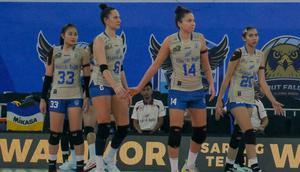 Calista Maya (paling kiri) saat berjuang bersama tim Bandung bjb Tandamata di ajang Proliga 2026. (Bandung bjb Tandamata)