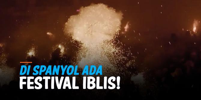 VIDEO: Ternyata Ada Festival Iblis di Spanyol, Seseram Apa?