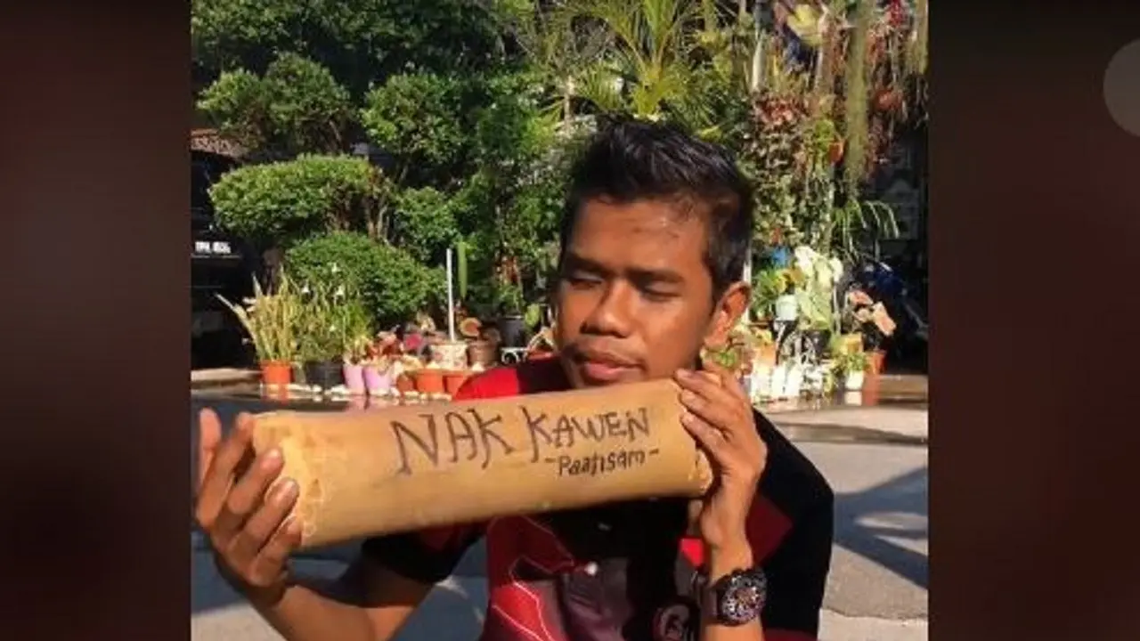 Pria Malaysia tabung uang di celengan bambu selama tiga tahun untuk nikahi pujaan hatinya