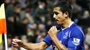 Everton's Australian Midfielder Tim Cahill celebrates scoring a goal during their Premier League match against Manchester City at the City of Manchester Stadium on December 13, 2008. AFP PHOTO/Glyn Kirk