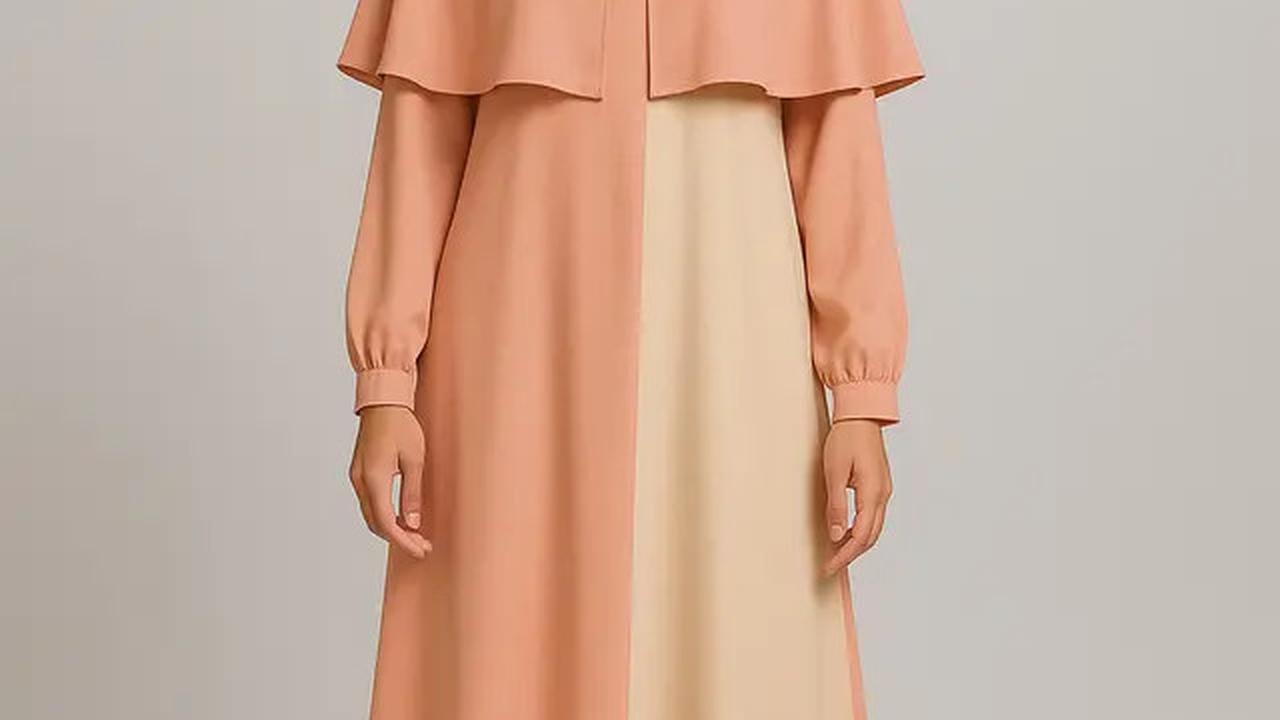 7 Model Gamis Polos Kombinasi 2 Warna, Tonjolkan Kesan Sopan dan Menawan