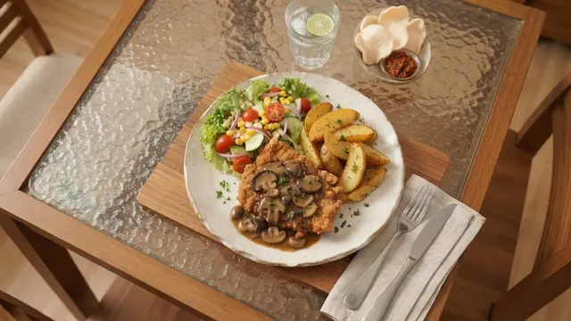 Resep Crispy Chicken Steak Saus Jamur