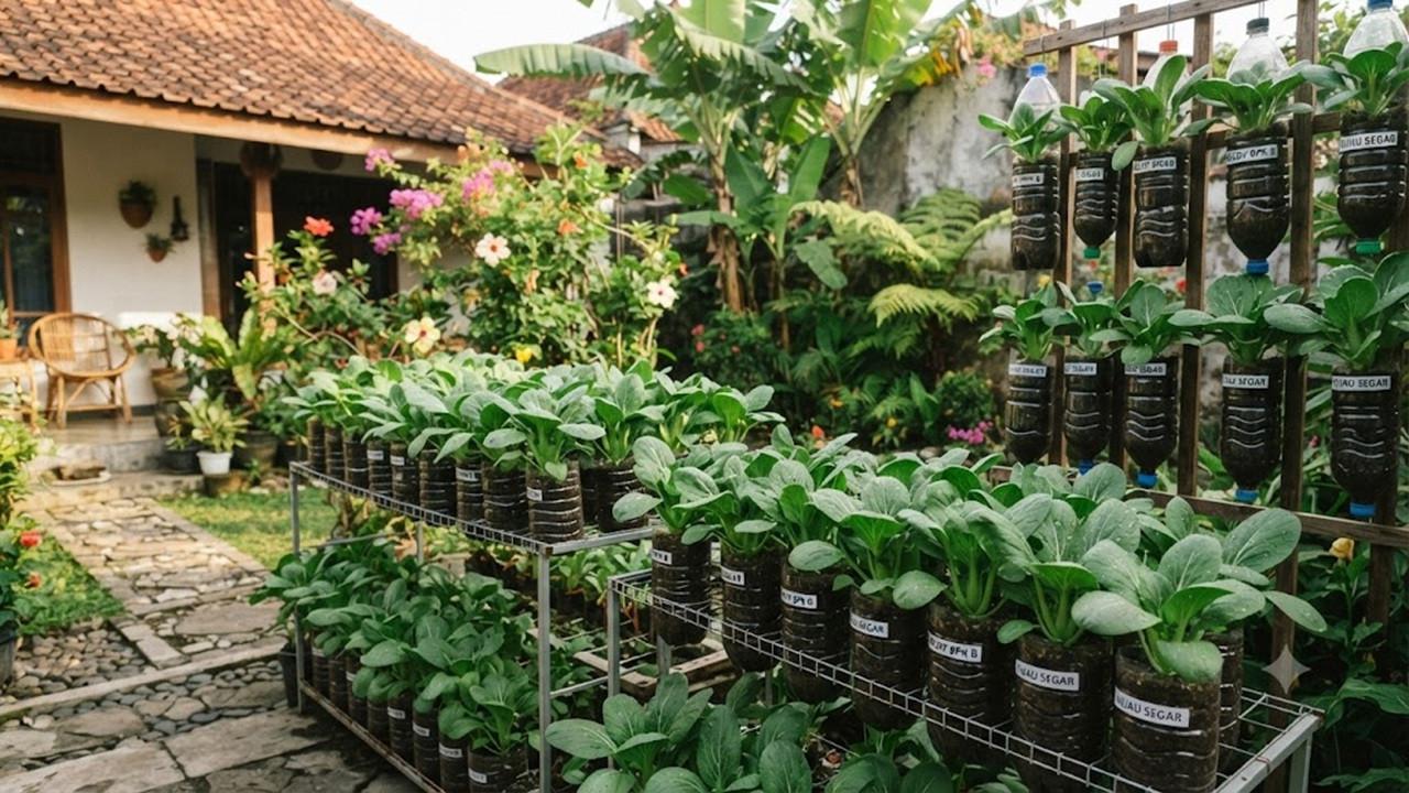 Cara Menanam Pakcoy di Botol Bekas