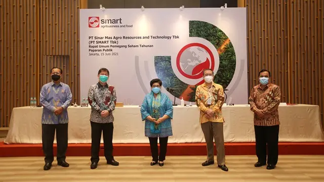 Jajaran direksi dan komisaris PT SMART Tbk (SMAR) pada Rapat Umum Pemegang Saham (RUPS) yang digelar pada Selasa, 15 Juni 2021. (Dok: PT Smart Tbk)