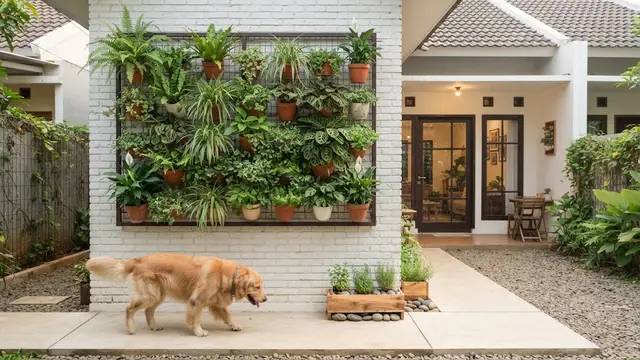 Taman Vertikal di Dinding