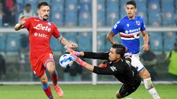 Emil Audero memulai karier profesionalnya bersama Juventus, dengan bergabung ke akademi klub saat berusia 11 tahun. (AFP/Andreas Solaro)