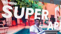 CEO Capital A, Tony Fernandes dalam peluncuran AirAsia Super App. (Liputan6.com/Muhammad Radityo Priyasmoro)