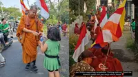 32 Biksu Jalan Kaki dari Thailand ke Candi Borobudur untuk Perayaan Waisak pada 4 Juni 2023 Mendatang. Para BIksu Mendapatkan Sambungan Hangat dari Para Warga Sekitar. (Sumber: Young Buddhist Association)