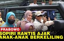 VIDEO: Momen Prabowo Sopiri Rantis Ajak Anak-anak Berkeliling di Indo Defence 2022