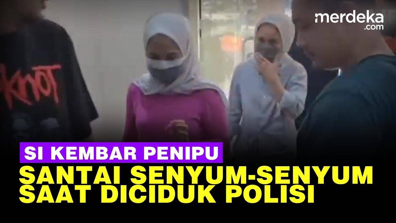 VIDEO: Si Kembar Rihana dan Rihani Penipu PO iPhone Senyum-Senyum Diinterogasi Polisi