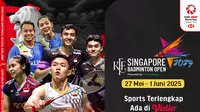 Jadwal Lengkap dan Link Streaming Singapore Badminton Open 2025 di Vidio