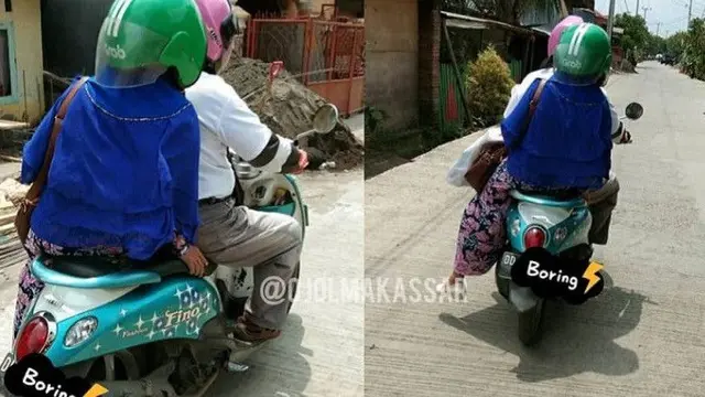 7 Potret Nyeleneh Kelakuan Penumpang Ojek Online, Bikin Geleng Kepala