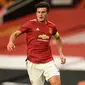 2. Harry Maguire (87 juta euro) - Harry Maguire menjadi bek tengah termahal sepanjang sejarah transfer Manchester United. Pemain asal Inggris ini dibeli Manchester United dengan harga 87 juta euro dari Leicester City. (AFP/ Oli Scarff)