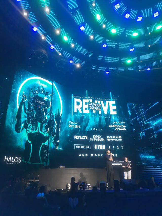 Suasana konferensi pers Scream or Dance 2024 di Jakarta, Selasa, 3 September 2024.