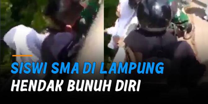 VIDEO: Viral Siswi SMA di Lampung Hendak Bunuh Diri, Diselamatkan Babinsa