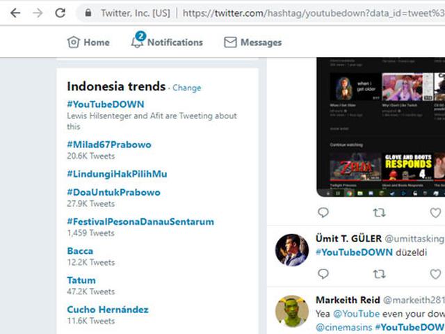 Youtube Down Jadi Trending Topic Di Twitter Tekno Liputan6 Com