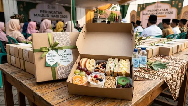 Ide Snack Box untuk Pengajian Maulid Nabi/AI Generated