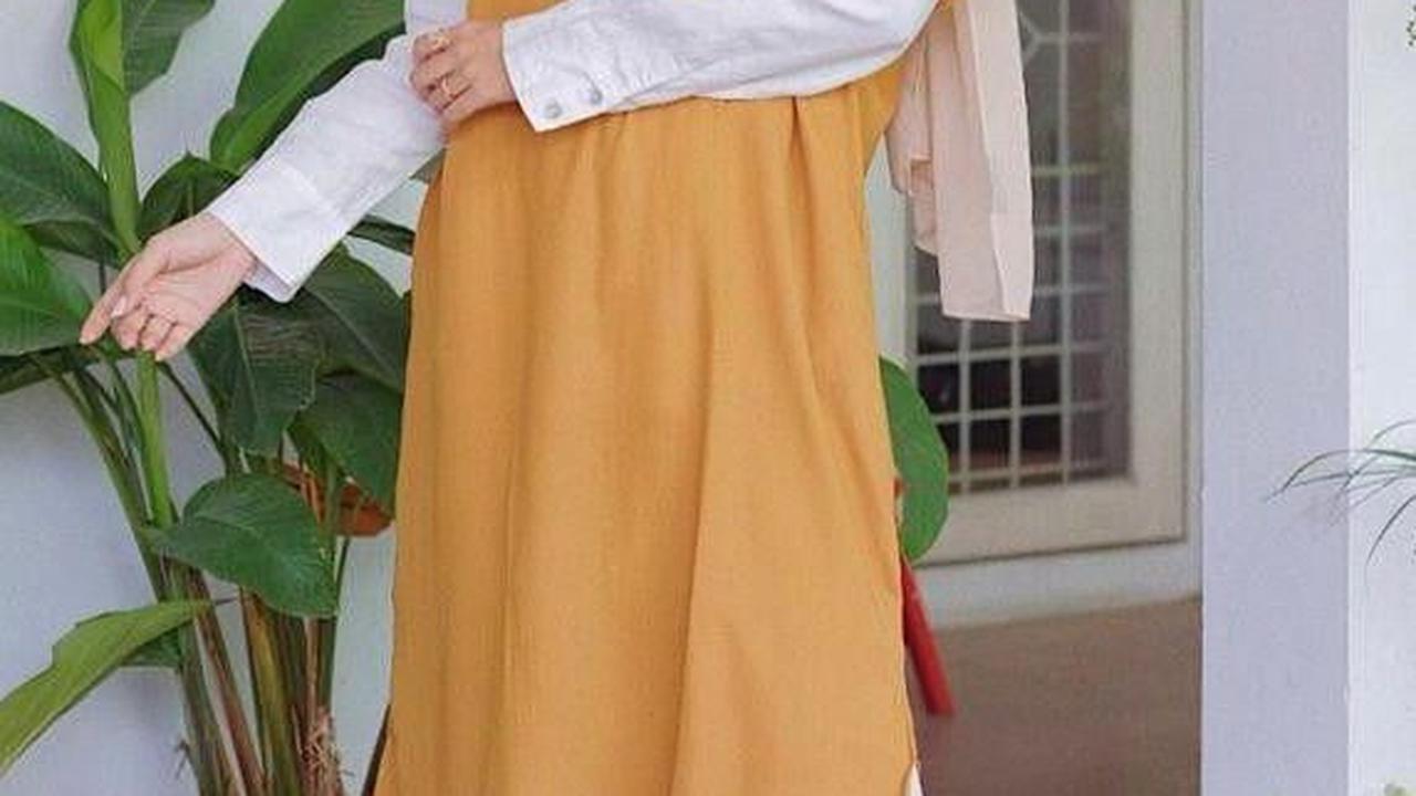 Paduan Tunik Panjang dengan Celana, Cocok untuk Ibu Hamil<br>