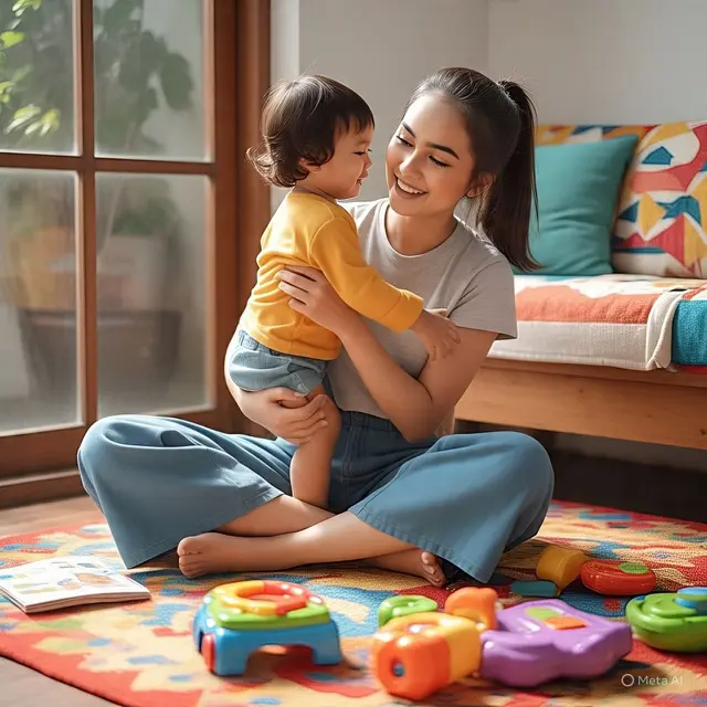 Outfit Ibu Muda Kulot dengan Kaos
