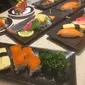 Menikmati Makanan Khas Jepang Terinspirasi Tokyo, Ada Aneka Kreasi Sushi. (Liputan6.com/Putu Elmira)