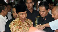 Presiden Joko Widodo saat berkunjung di salah satu pesantren di Sukoharjo