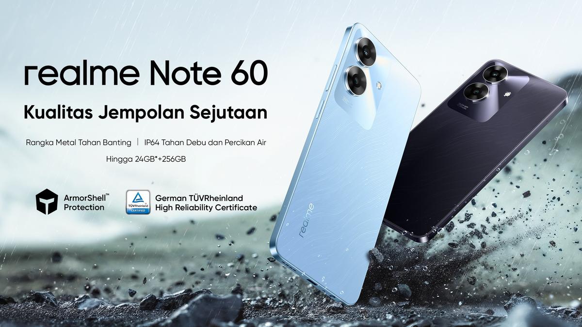 realme Note 60 Smartphone 3+64 GB, garanzia di fluidità ArmorShell di 48 mesi, fotocamera Super Clear da 32 MP, display Eye Comfort da 90 Hz, mini Capsule 2.0, batteria massiccia da 5000 mAh, blue